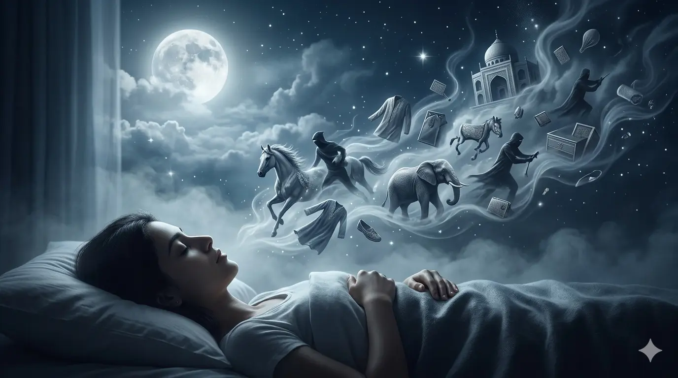 Dream of Theft or Looting of Horses, Elephants, Clothing, Buildings, or Property