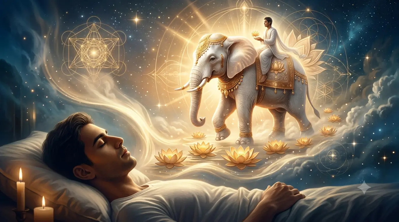 Dream of Riding a White Elephant Traditional Meaning, Symbolism & Vedic Interpretation
