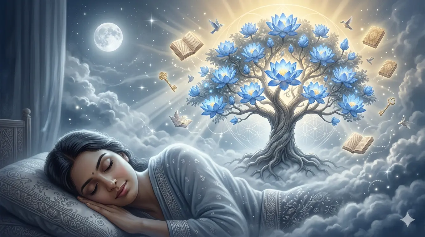 Dream of Seeing a Tree Covered with Blue Lotuses Dream of Seeing a Tree Covered with Blue Lotuses