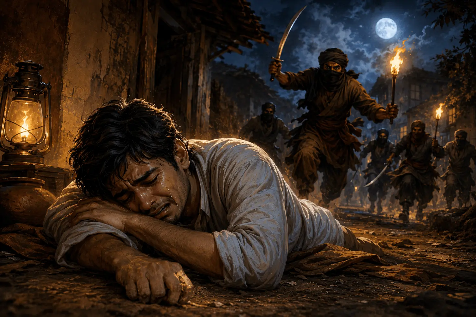 Dream of Waking Up Weeping While Attacked by Bandits